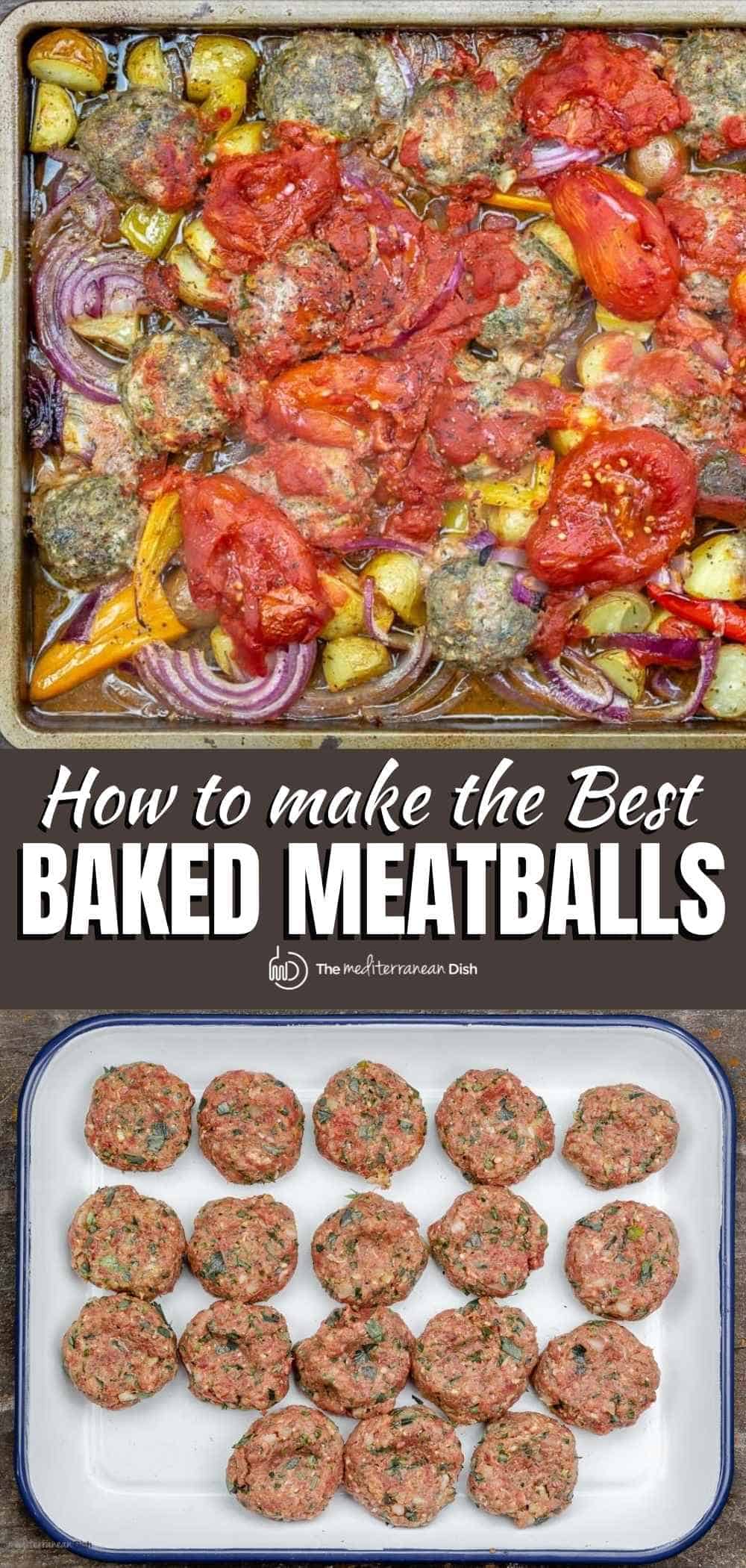 Italian Baked Meatballs and Vegetables (Sheet Pan) l The Mediterranean