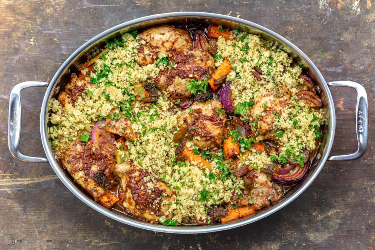 Easy Moroccan Chicken Couscous l The Mediterranean Dish