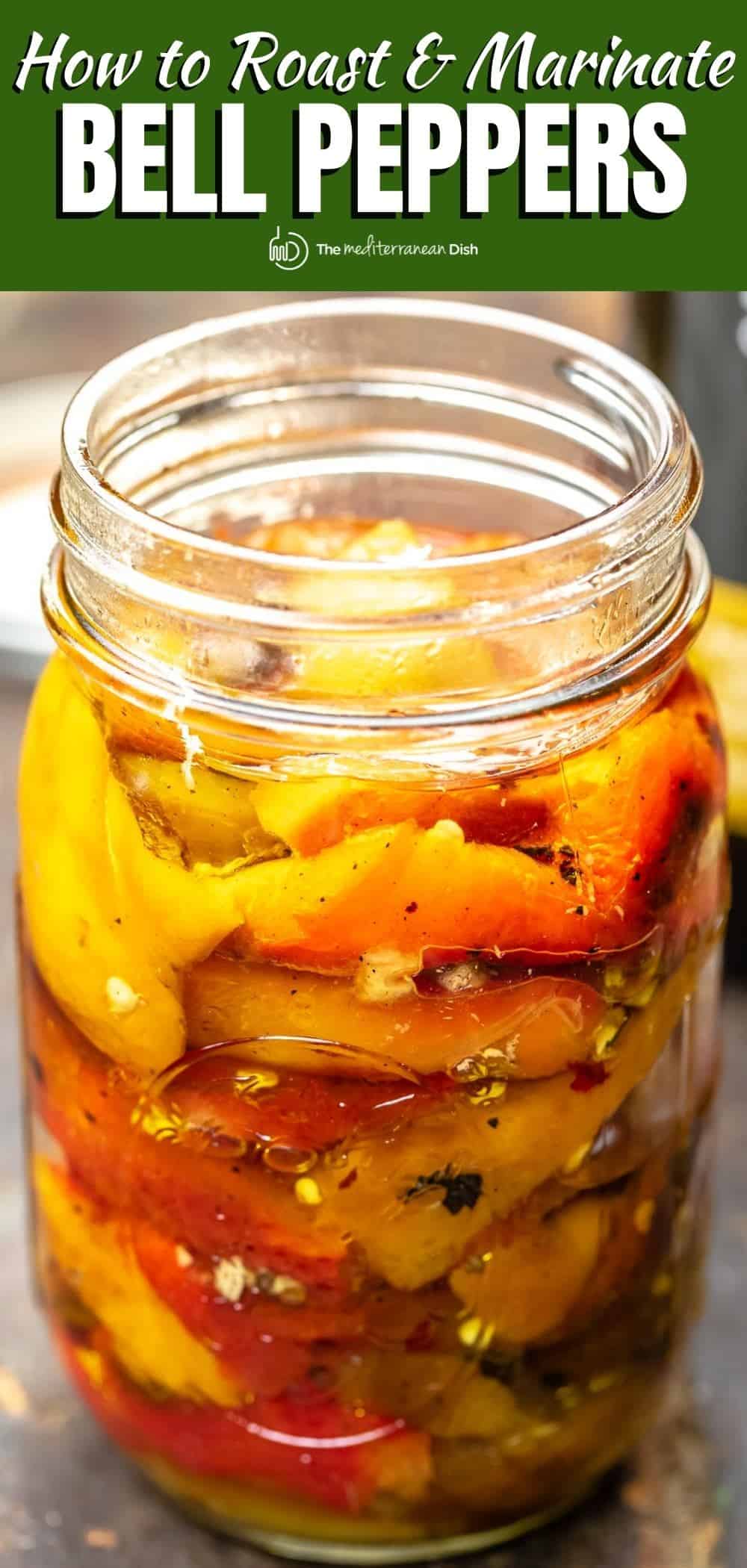 pin image 3 marinated roasted peppers