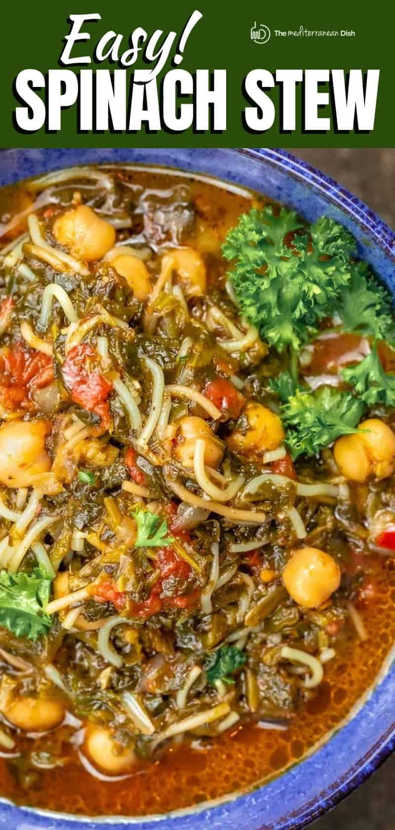 Mediterranean Spinach Chickpea Stew l The Mediterranean Dish