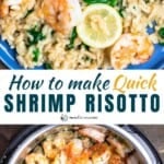 pin image 1 for instant pot shrimp risotto