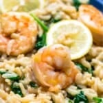 pin image 2 for instant pot shrimp risotto