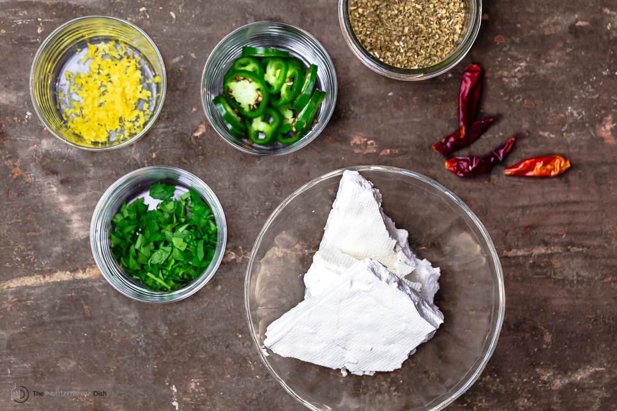 ingredients for marinated feta