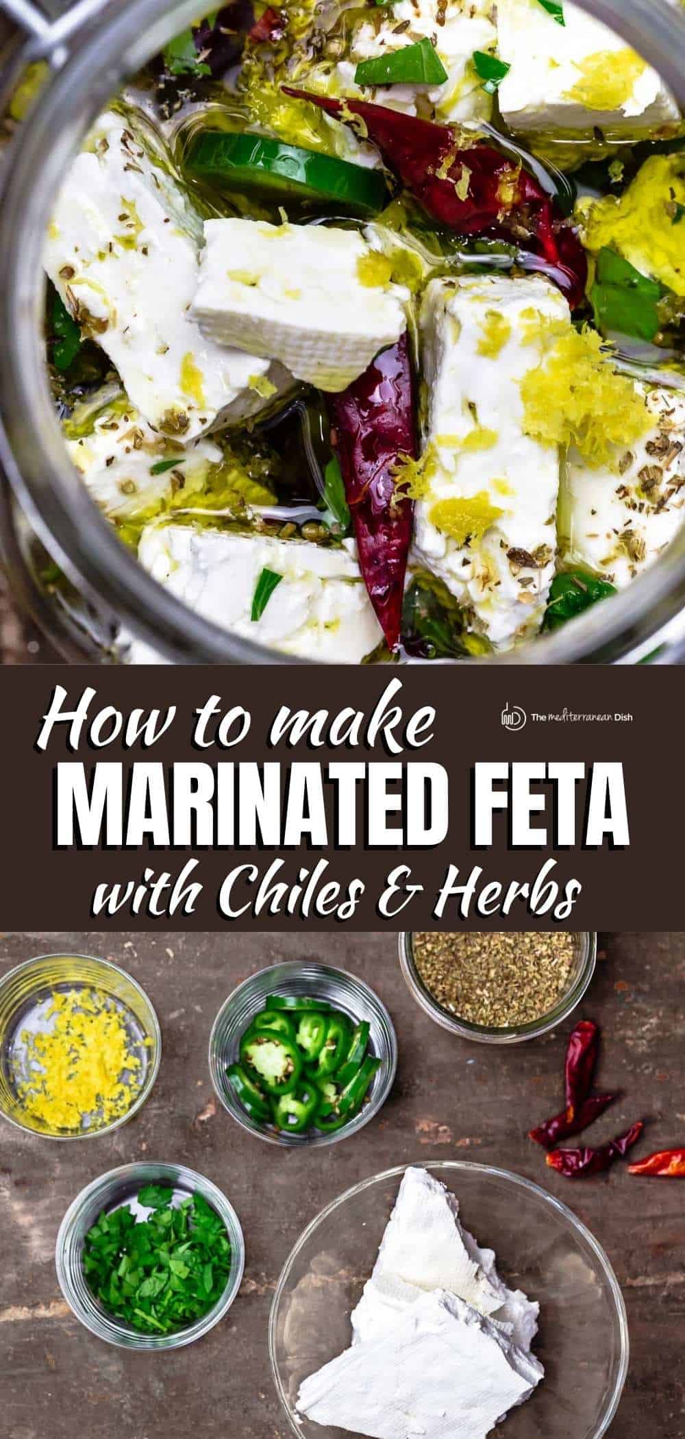 5Minute Marinated Feta Recipe The Mediterranean Dish