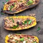 pin image 1 for roasted stuffed delicata squash