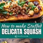 pin image 2 for roasted stuffed delicata squash