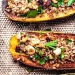 pin image 3 for roasted stuffed delicata squash