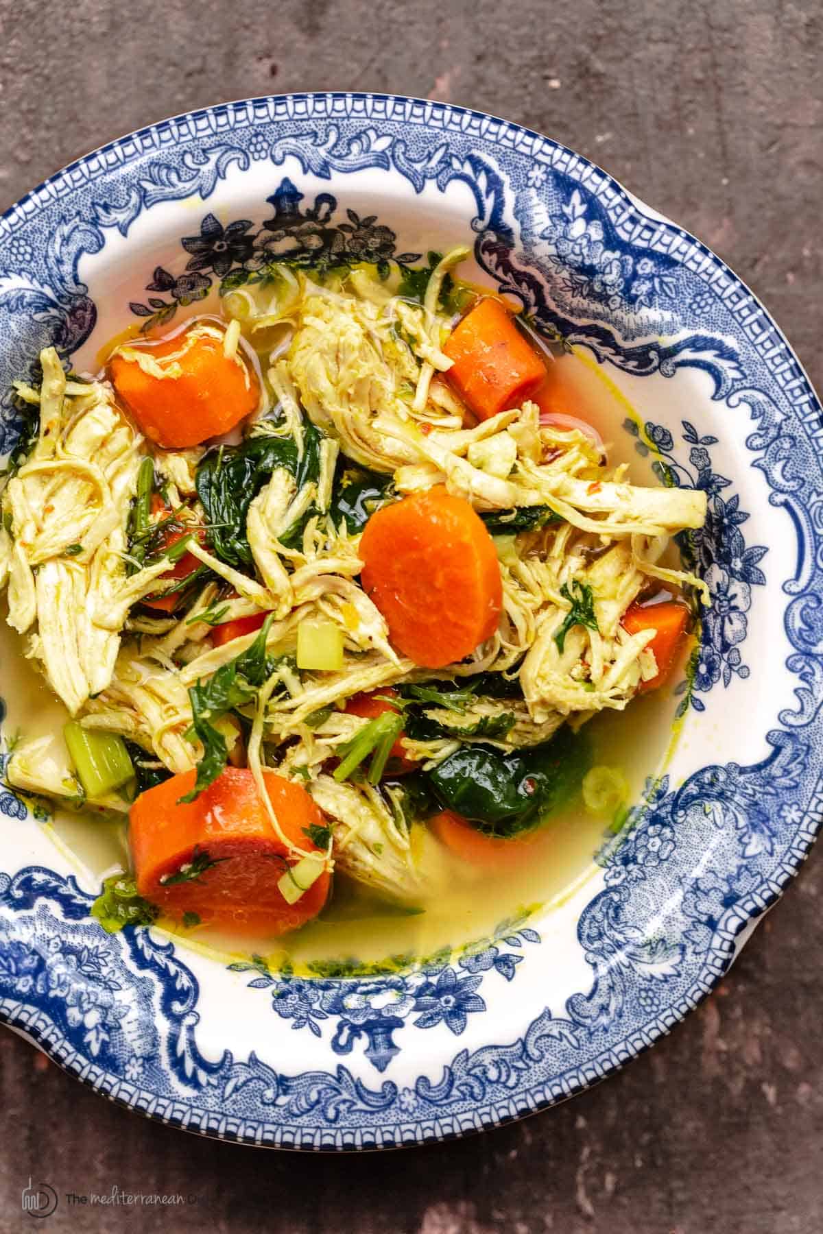 Mediterranean-Style Turmeric Lemon Chicken Soup-image