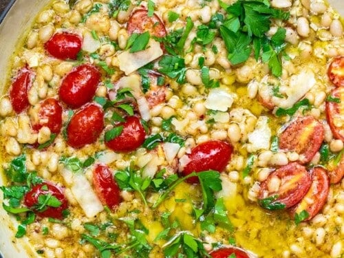 Garlic Parmesan White Beans