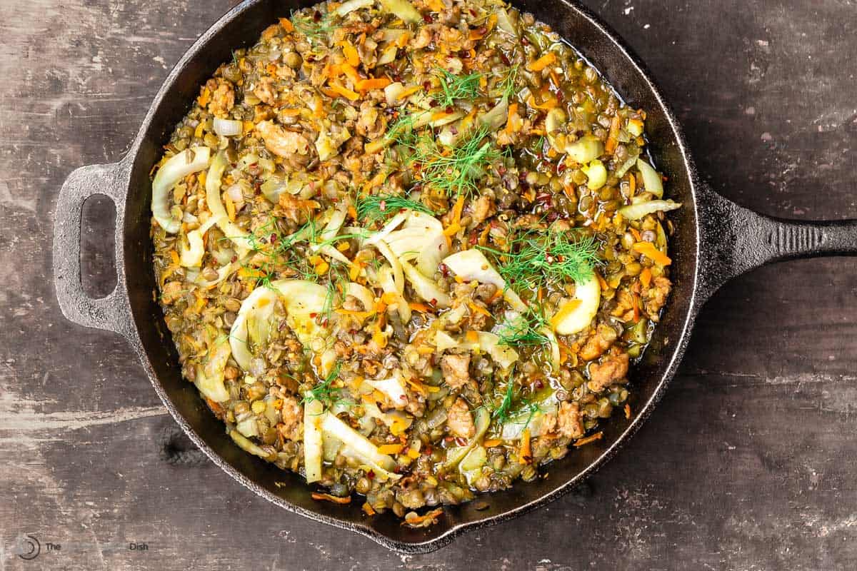 sausage and lentil stew with fennel