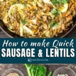 pin image 1 for sausage and lentils