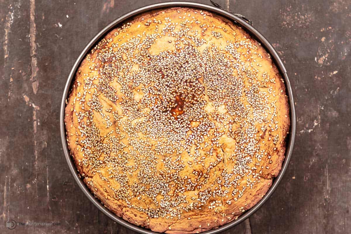 close up of vasilopita