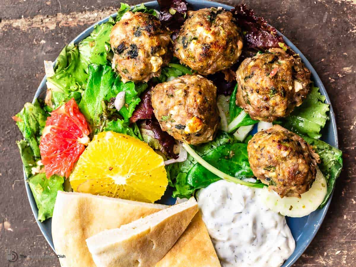 Juiciest Ever Baked Turkey Meatballs The Mediterranean Dish