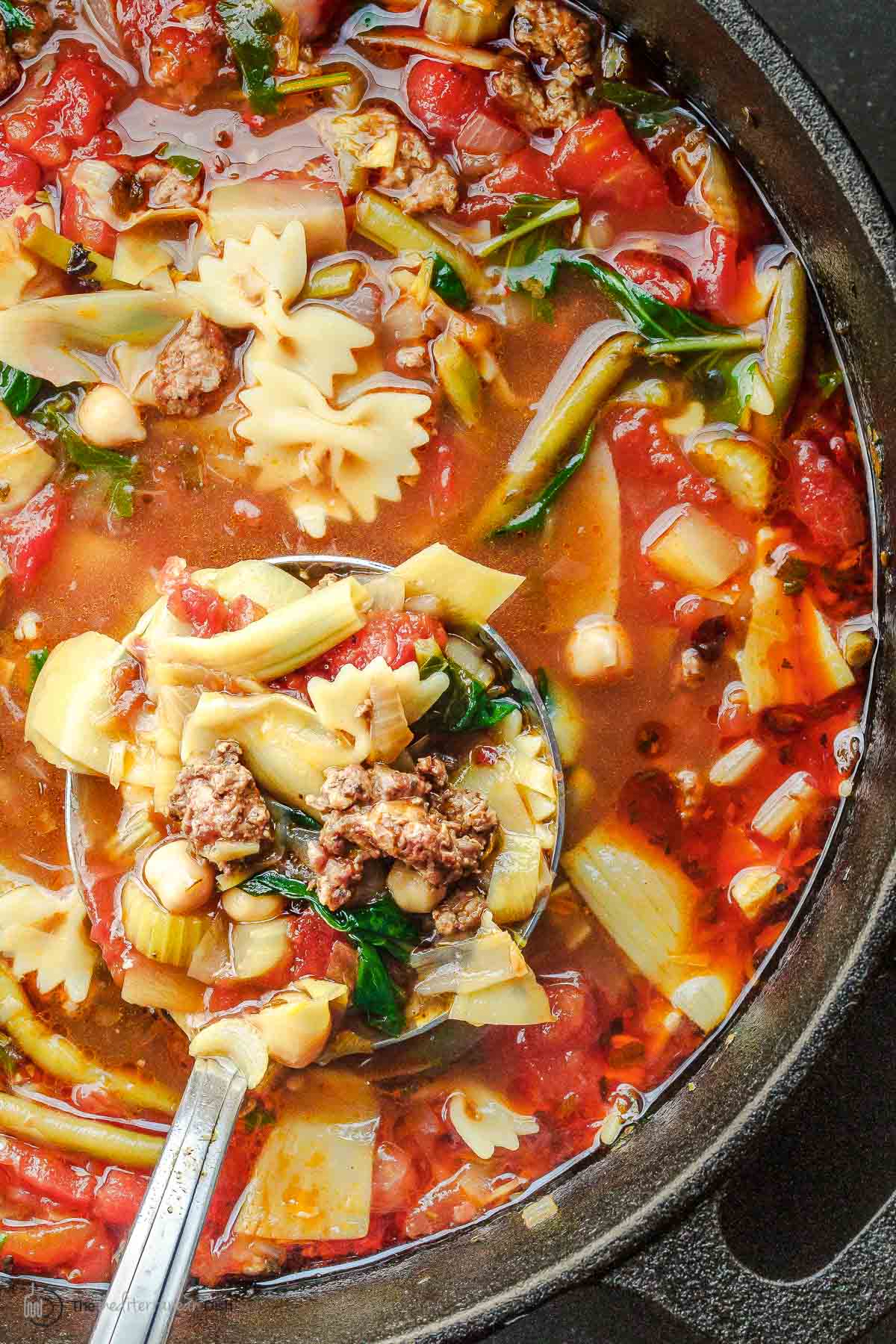 Italian sausage minestrone