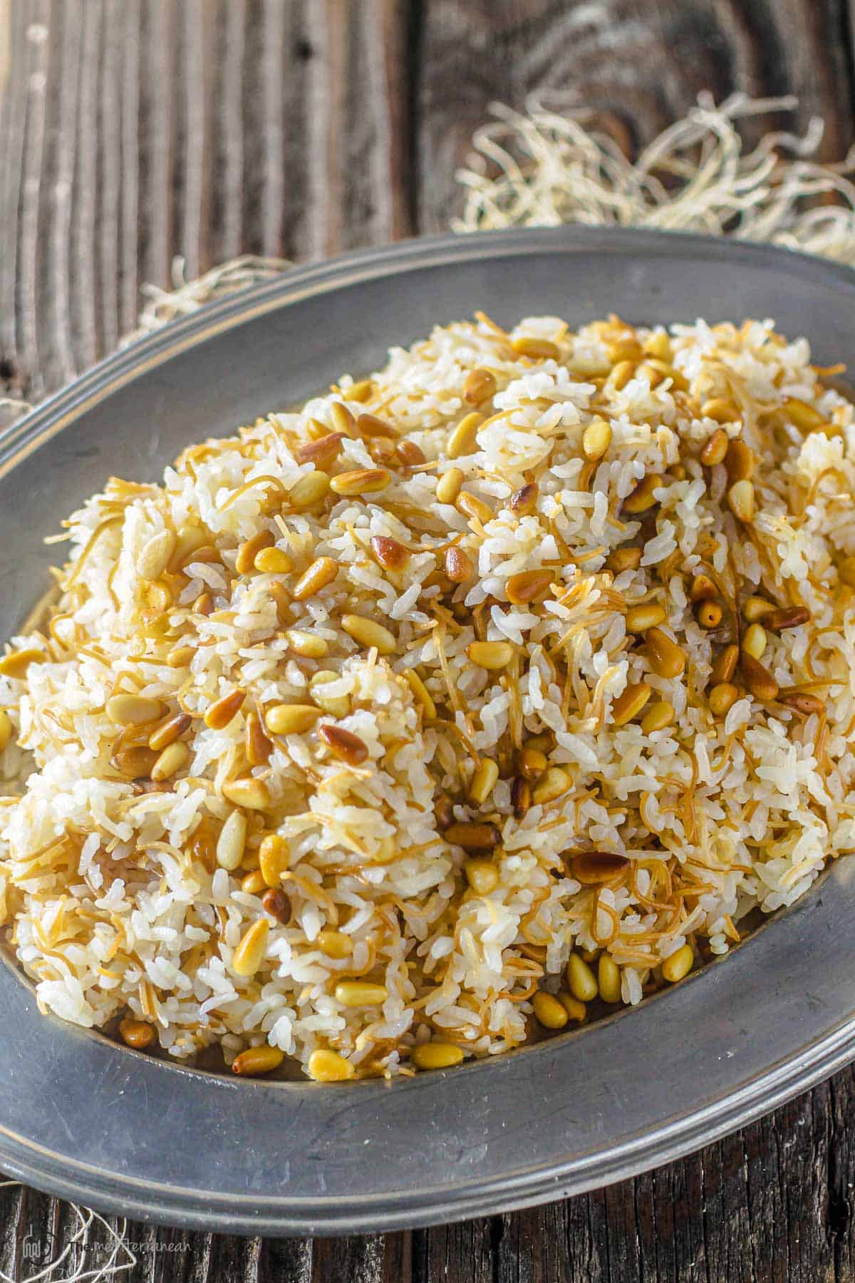Lebanese rice with vermicelli and toasted pine nuts