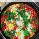 Pinable image 3 for best shakshuka with tomatoes and eggs