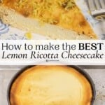 Italian ricotta cheesecake pin image 2