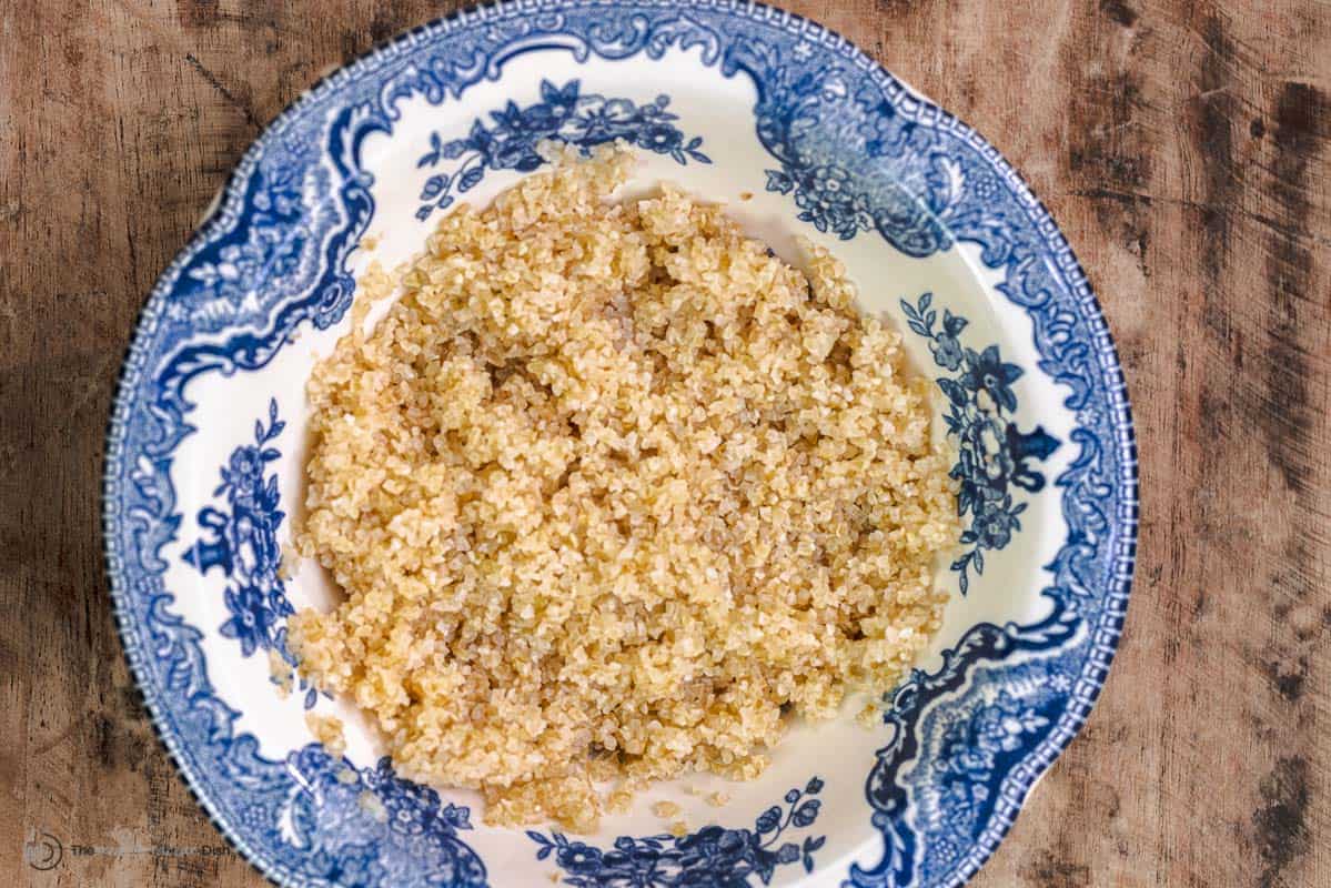 fine bulgur wheat in a bowl