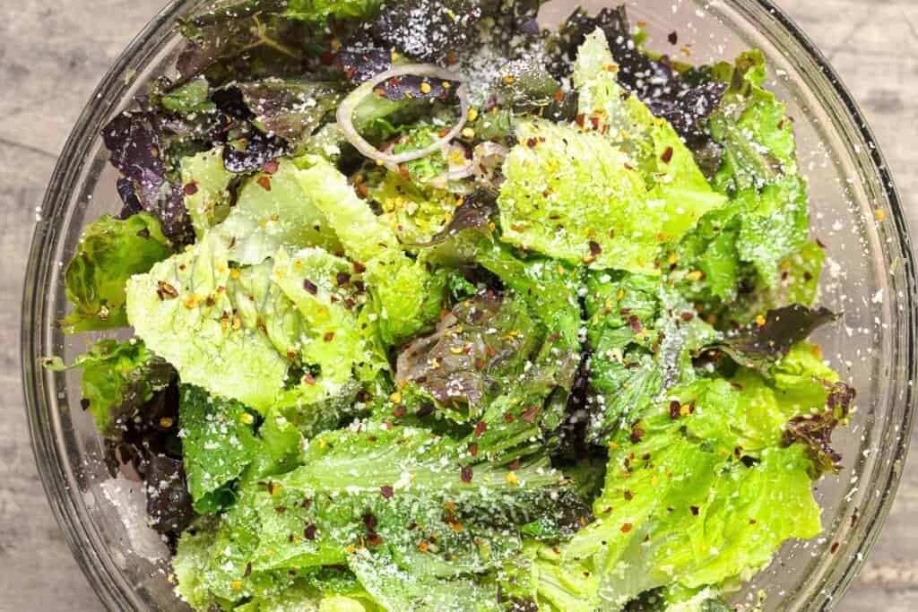 5Minute Lemon Parmesan Lettuce Salad The Mediterranean Dish