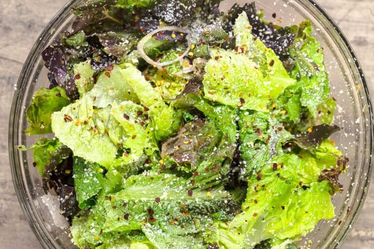 5Minute Lemon Parmesan Lettuce Salad The Mediterranean Dish