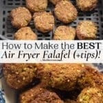 pin image 2 for falafel in the air fryer.