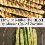 pin image 2 for best grilled zucchini.