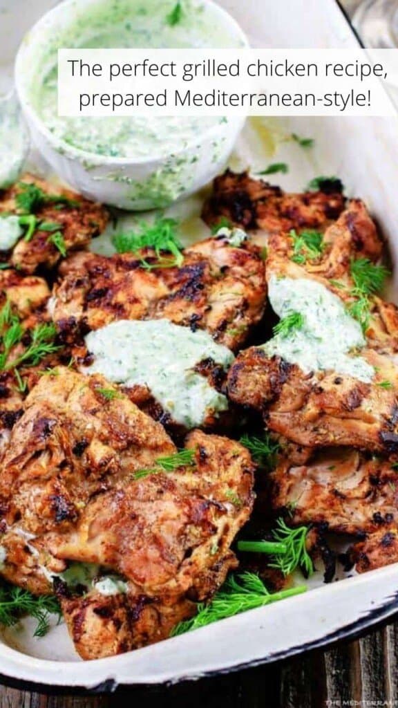 Mediterranean Grilled Chicken + Dill Greek Yogurt Sauce The