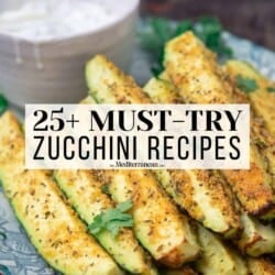 image and pin image 2 for easy zucchini recipes featuring baked zucchini spears with parmesan cheese.