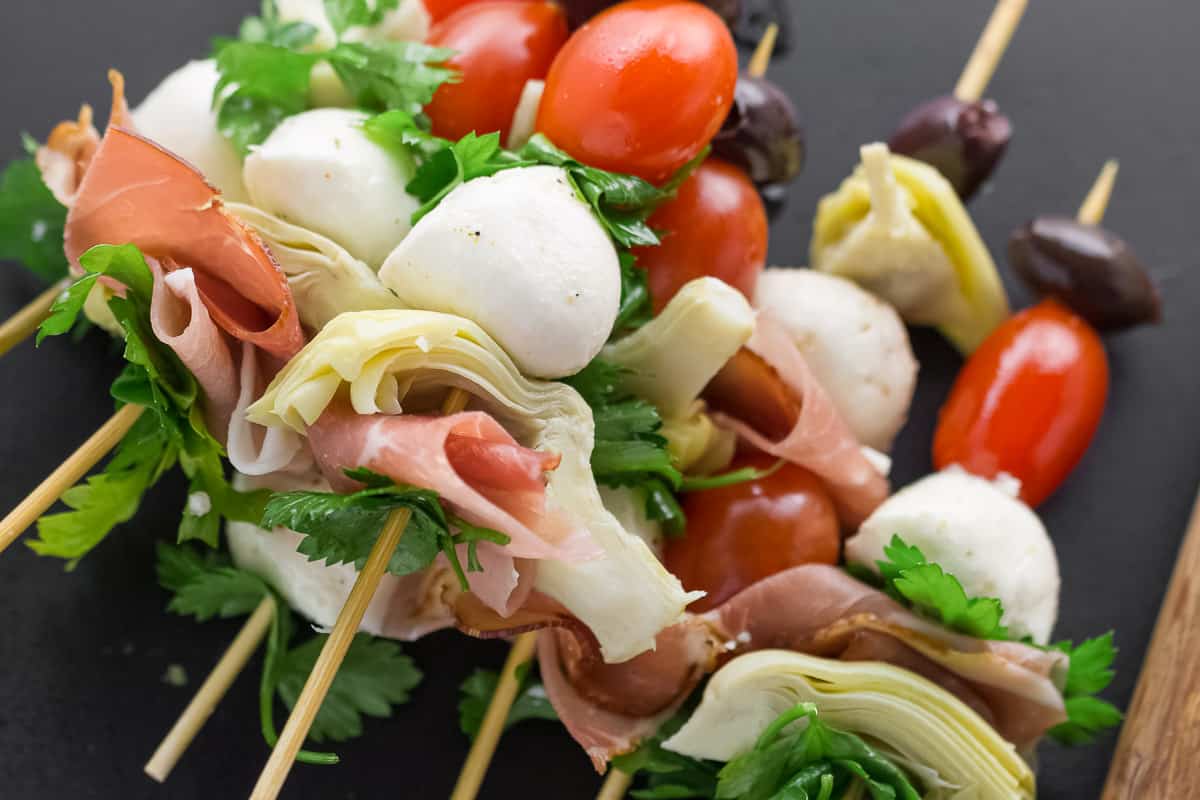 Easy Antipasto Skewers Appetizer