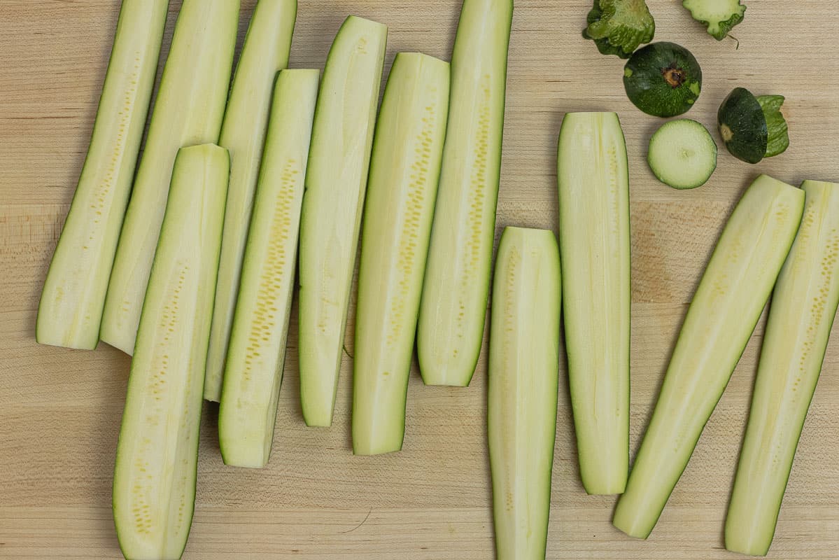 3 medium zucchini cut into batons.