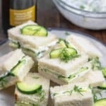 pin image 3 for how to make cucumber sandwiches.