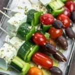 pin image 2 for Greek salad skewers.