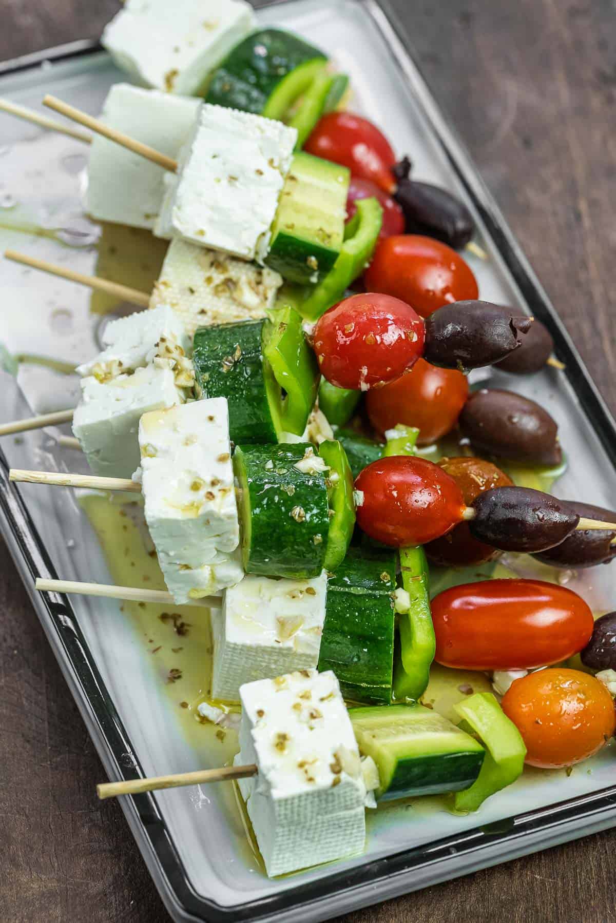 Greek Salad Skewers (Party Skewers)