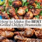 pin image 2 for grilled chicken drumsticks.
