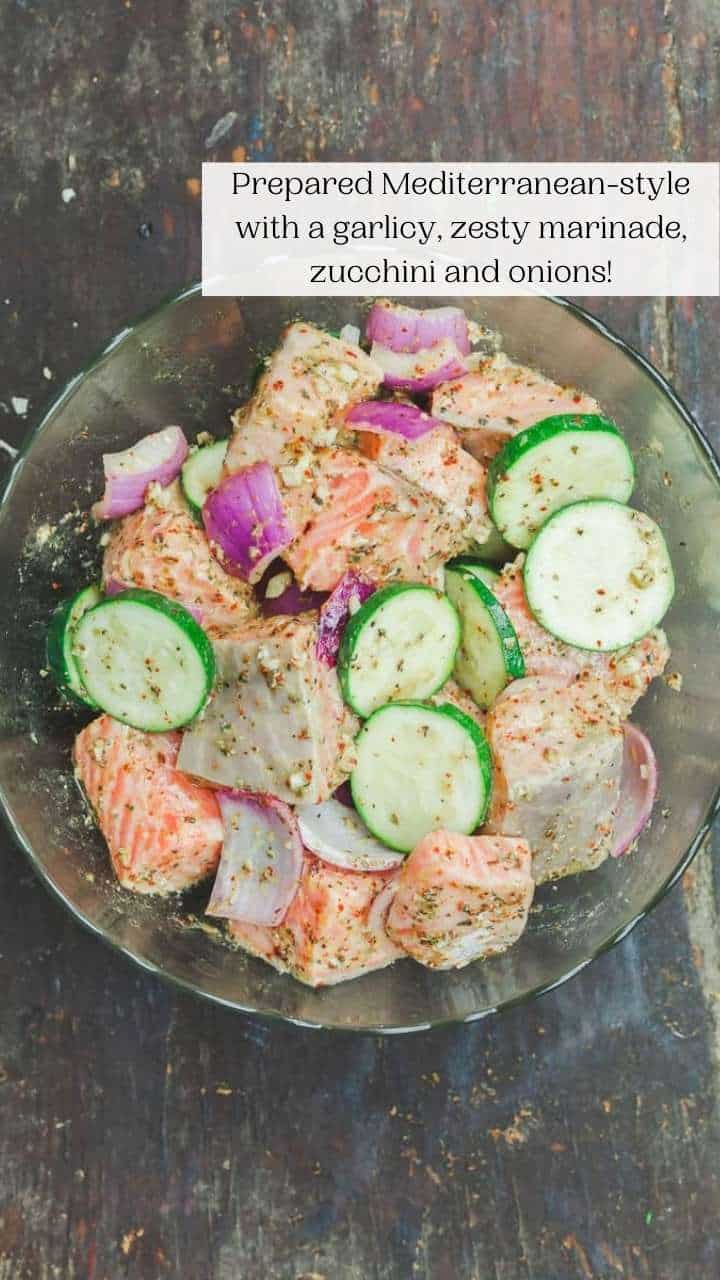 Mediterranean Salmon Kabobs The Mediterranean Dish