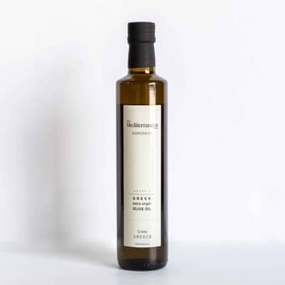 A bottle of extra virgin olive oil.