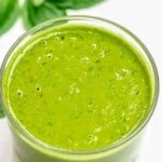 pin image 2 for basil pesto vinaigrette.