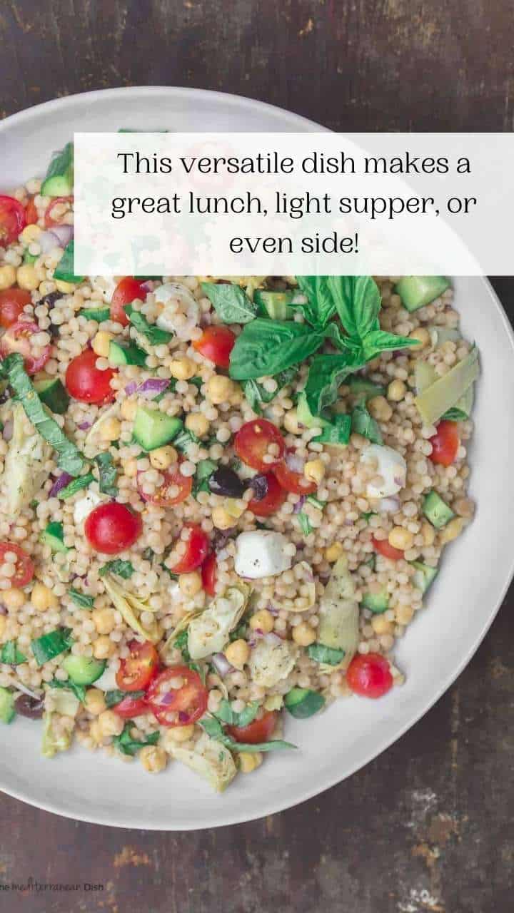 Mediterranean Pearl Couscous Salad - The Mediterranean Dish