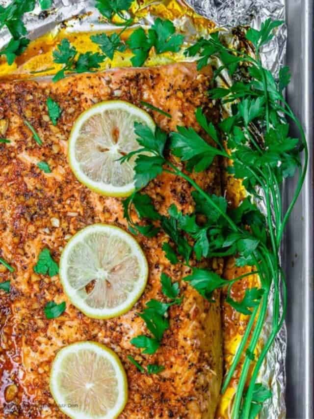 Baked Lemon Garlic Salmon Recipe - The Mediterranean Dish