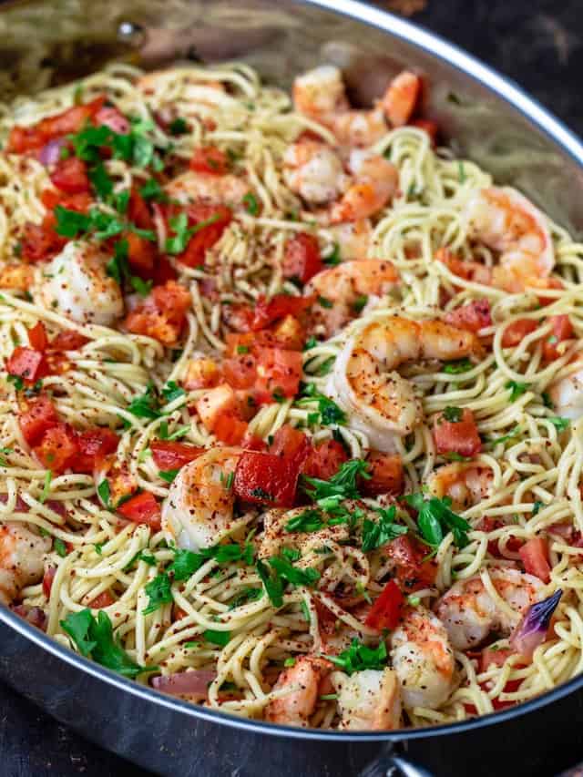 Mediterranean Garlic Shrimp Pasta Recipe - The Mediterranean Dish