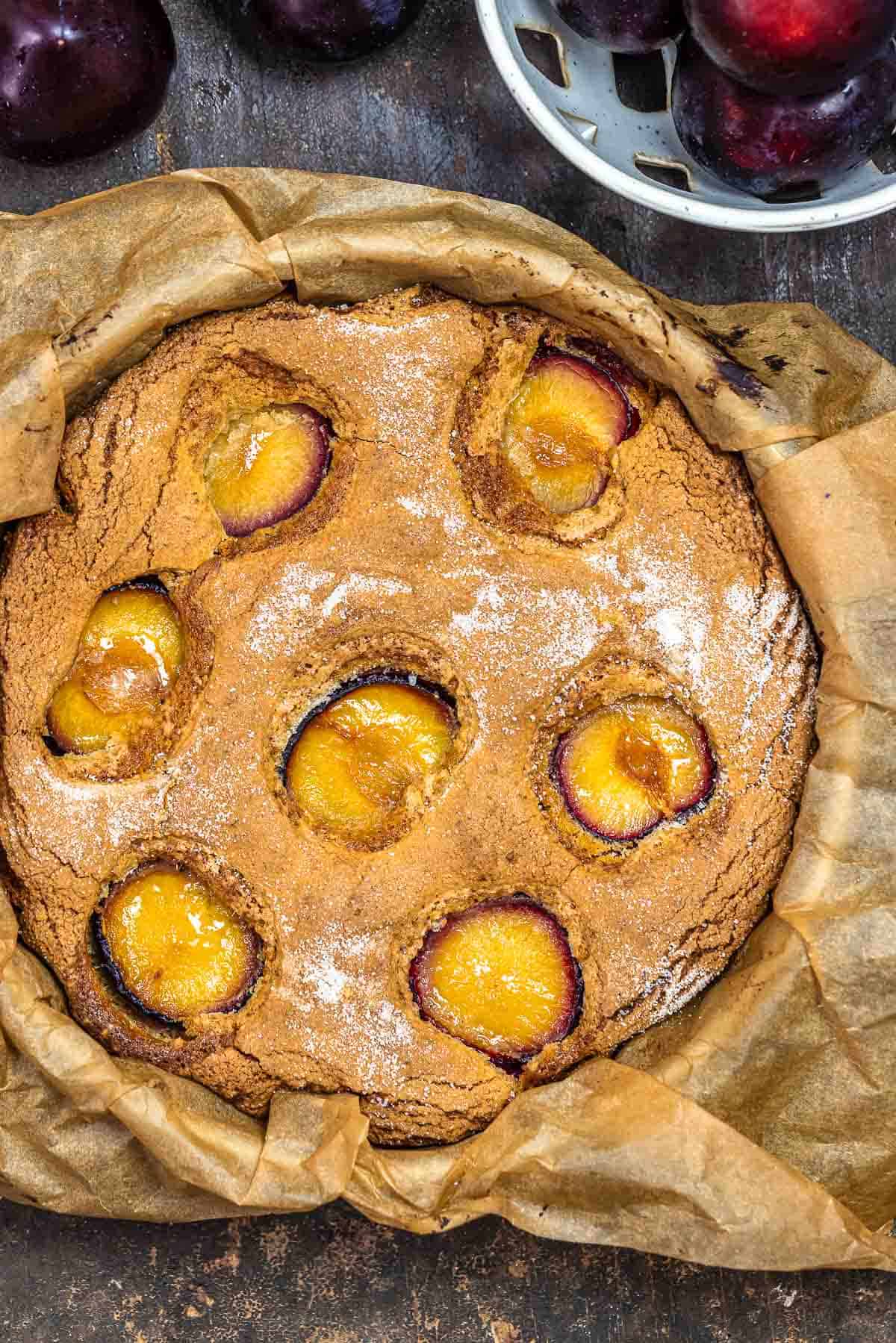 Fresh Plum Cake with Nuts-image
