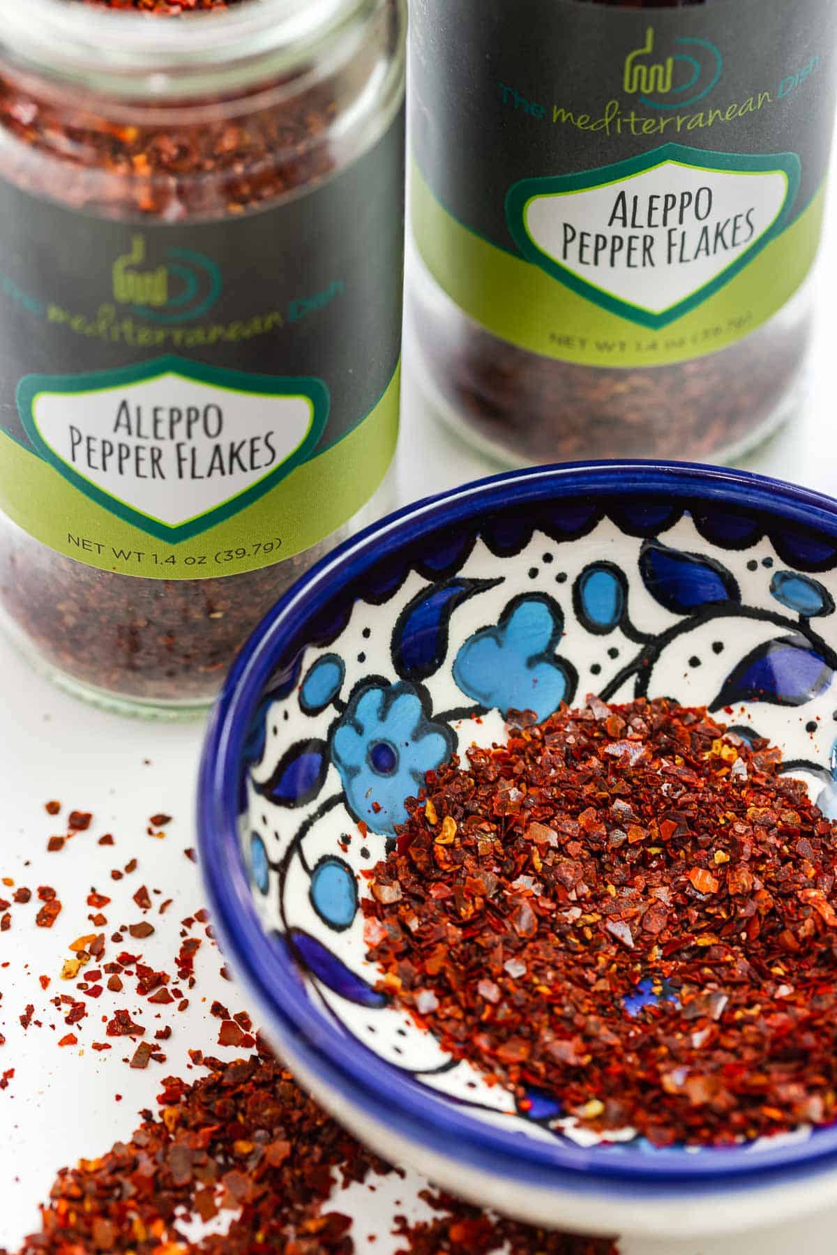 close up of The Mediterranean Dish Aleppo-Style Pepper.
