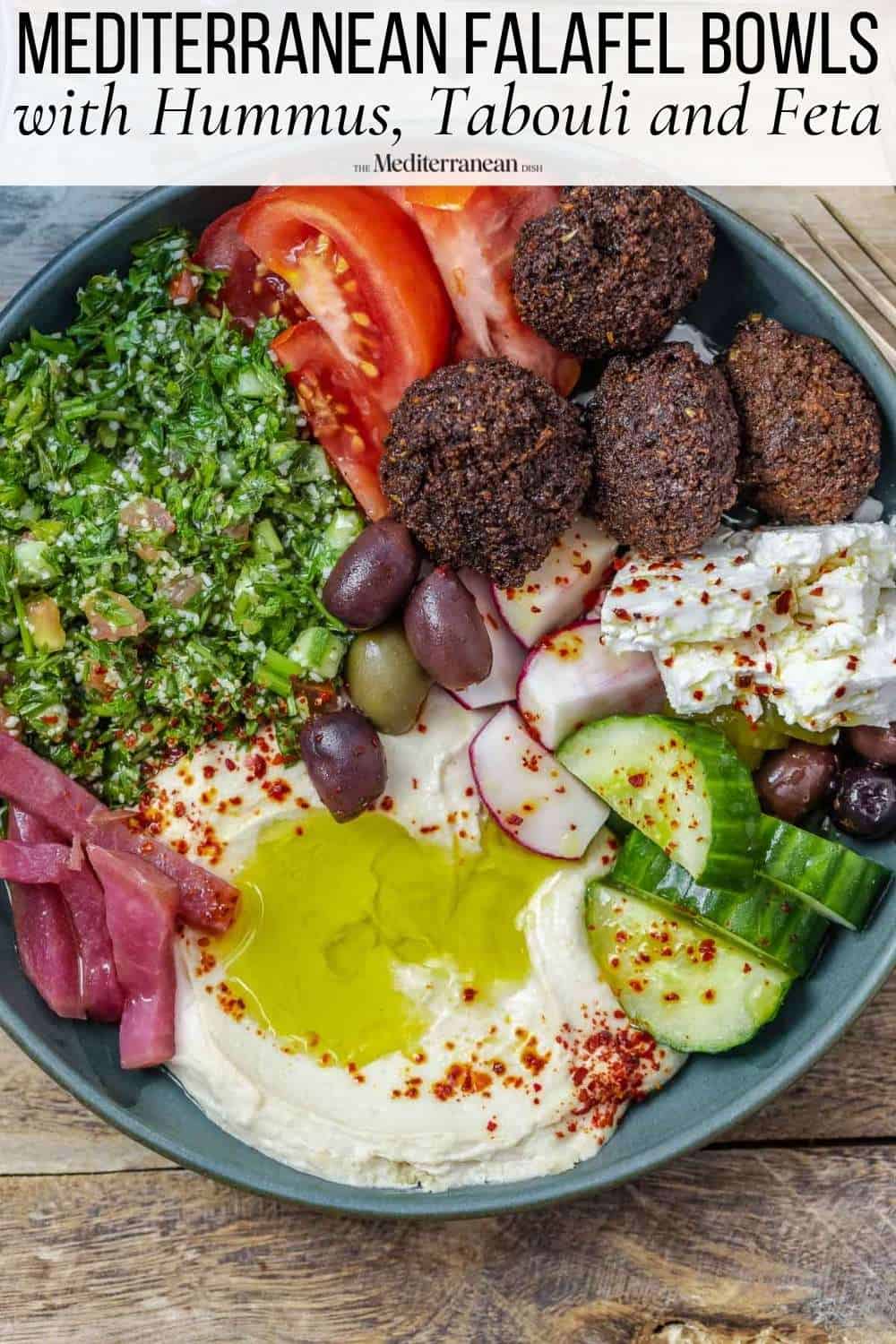 Easy Loaded Mediterranean Falafel Bowl | The Mediterranean Dish