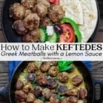 pin image 3 for keftedes (Greek meatballs).