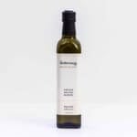 a bottle of private reserve extra virgin olive oil from the mediterranean dish.