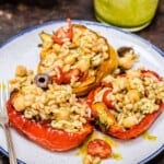 pin image 2 for vegetarian stuffed bell peppers.