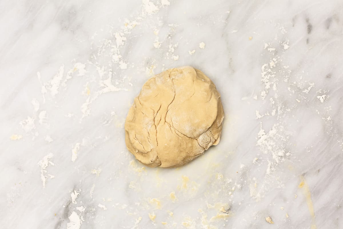 dough for shells on a floured surface.