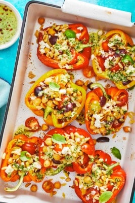 Mediterranean-Style Vegetarian Stuffed Peppers | The Mediterranean Dish