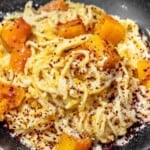 pin image 1 for roasted butternut squash pasta.