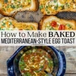 pin image 3 for baked egg toast with vegetables.